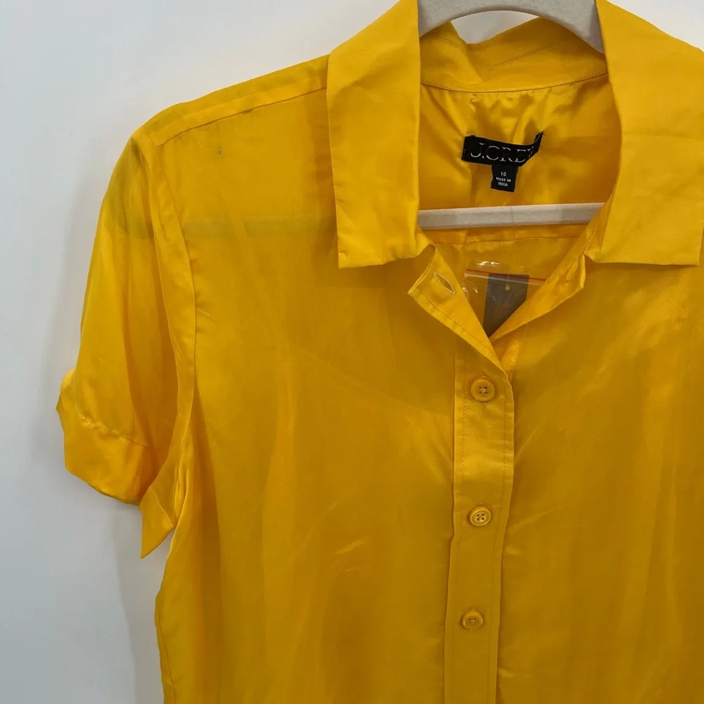 J. Crew Gamine button down sheer blouse
